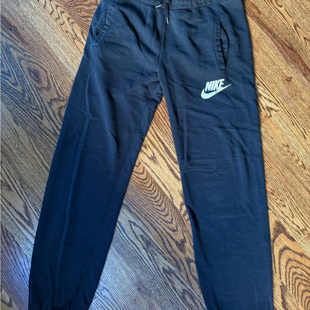 Nike Black Sweatpants with White Logo